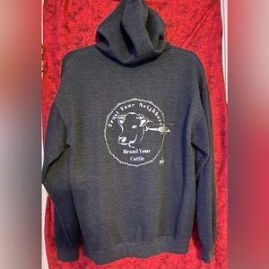 Cattle Hoodie / Lrg / Grey